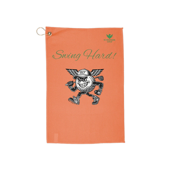 Hazard Hank Mascot Golf Towel with Clip Ring