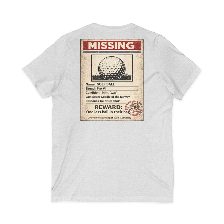 Scavenger Golf’s Lost Ball Case Files – Women’s V-Neck Tee