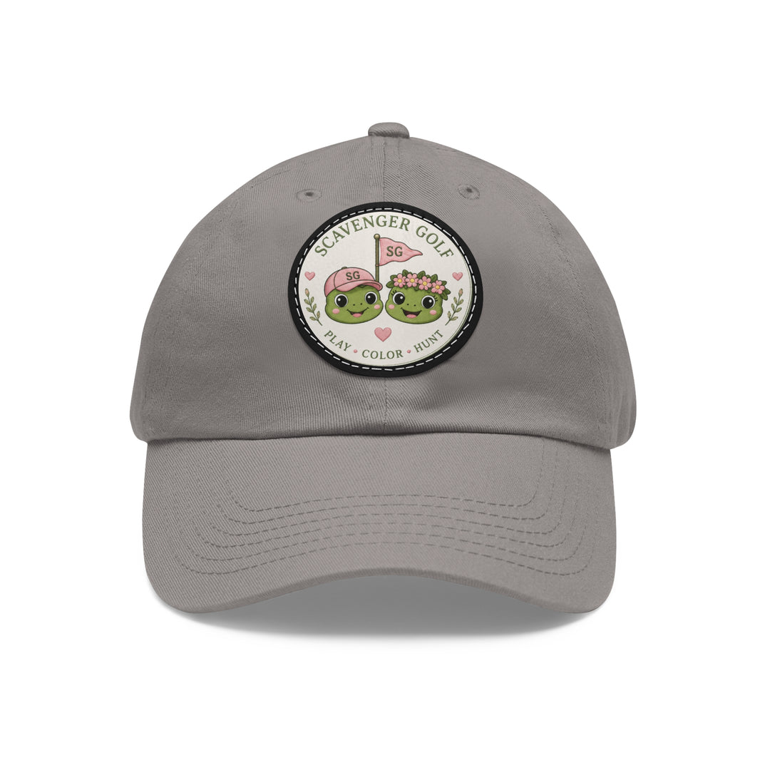 Lost Balls & Wildflowers Round Leather Patch Cap