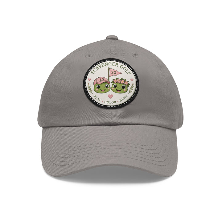 Lost Balls & Wildflowers Round Leather Patch Cap