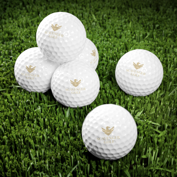 Limited Edition Gold Logo Scavenger Golf Custom Golf Balls – Logo-Ready & Lost Easily