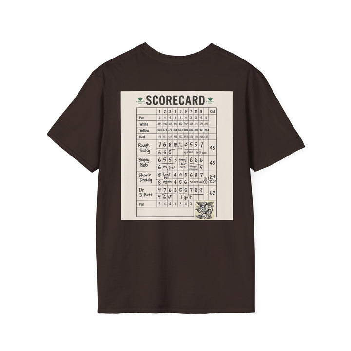 Scavenger Golf's “Son of a *+*+*!” Front 9 Disaster Club Unisex Soft style Tee