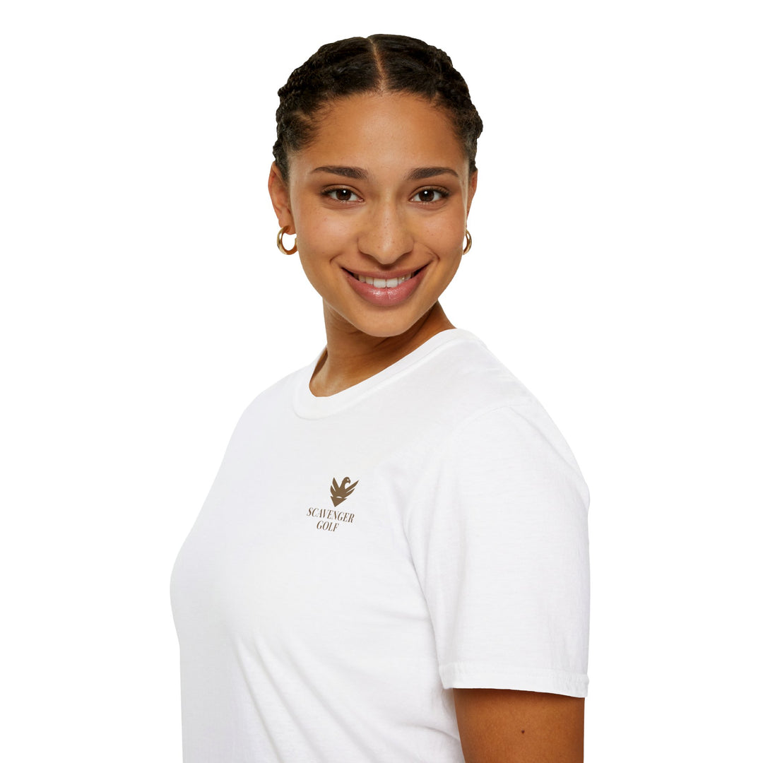 Scavenger Golf's “Son of a *+*+*!” Front 9 Disaster Club Unisex Soft style Tee