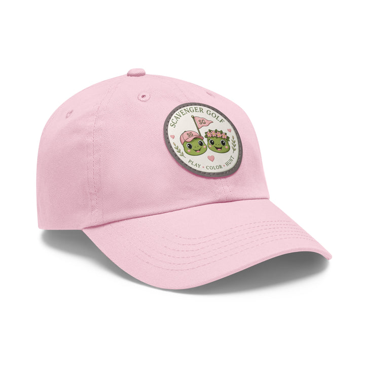 Lost Balls & Wildflowers Round Leather Patch Cap