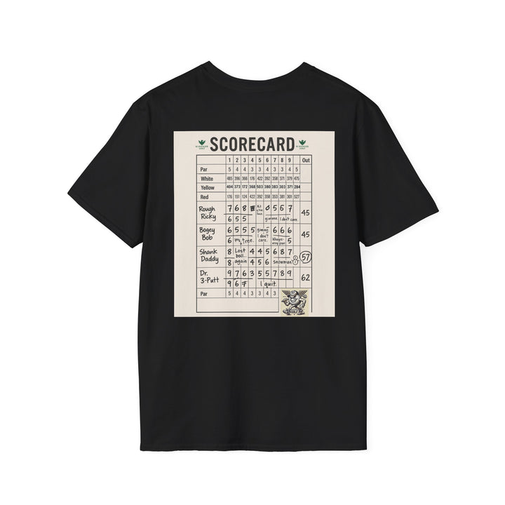 Scavenger Golf's “Son of a *+*+*!” Front 9 Disaster Club Unisex Soft style Tee