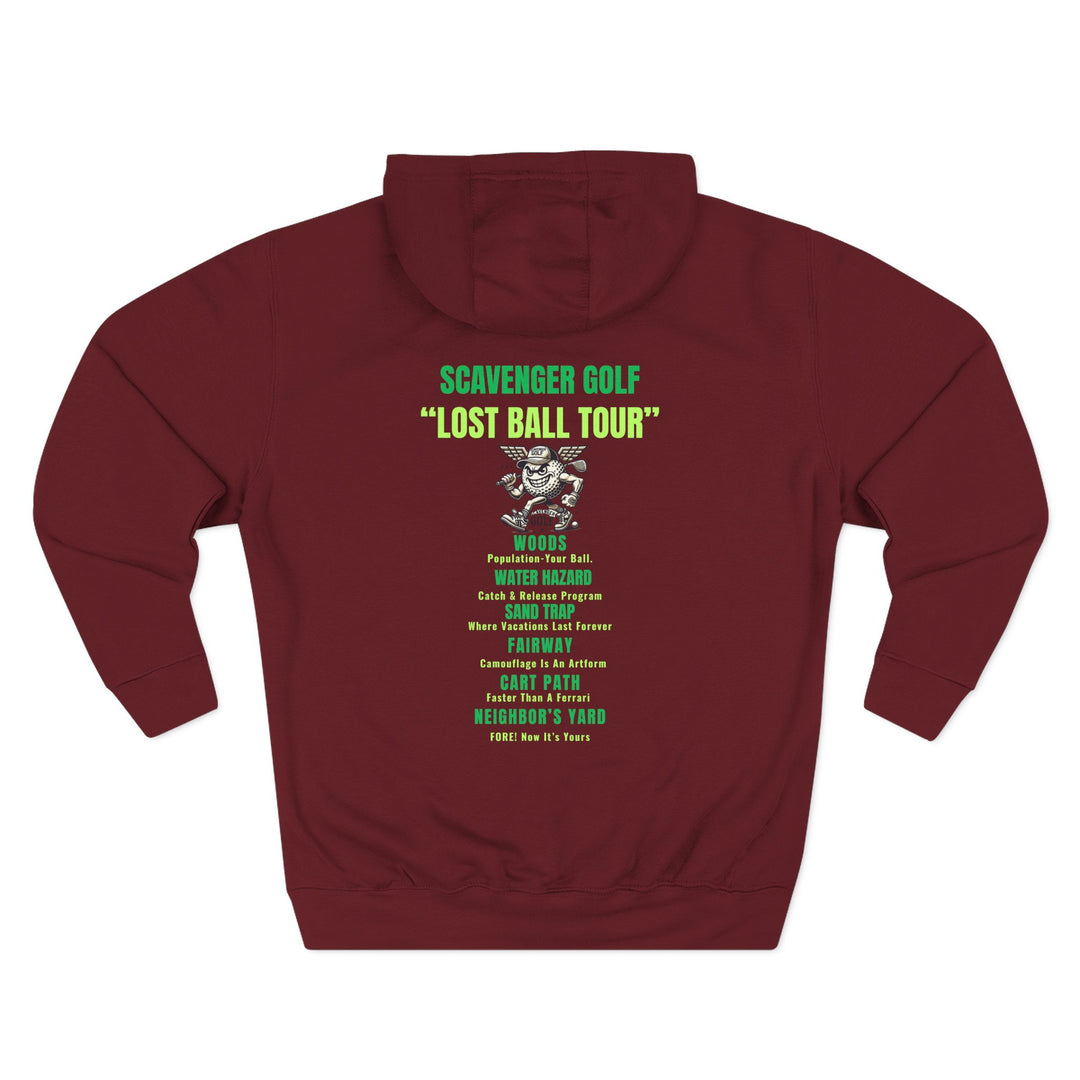 Scavenger Golf Three-Panel Fleece Hoodie – Lost Ball Tour