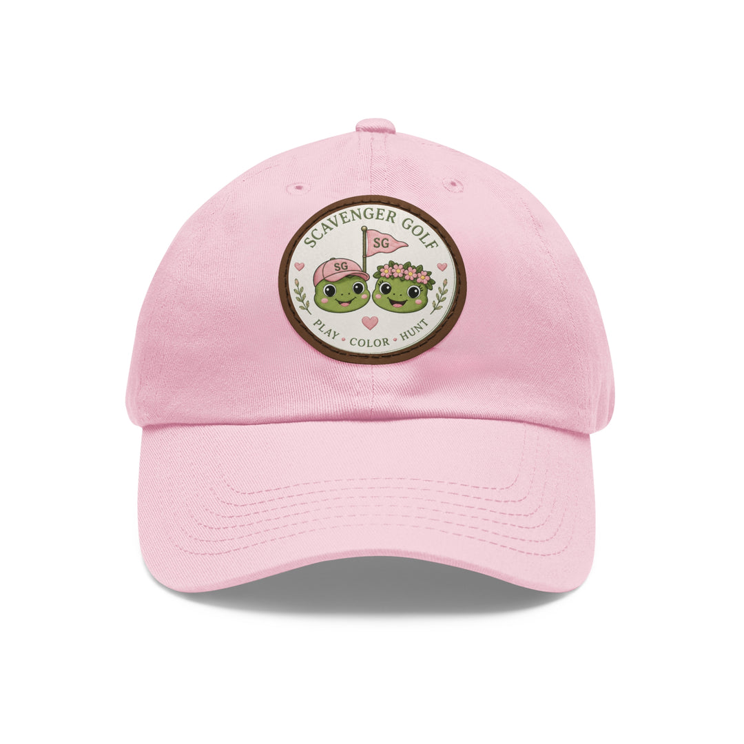 Lost Balls & Wildflowers Round Leather Patch Cap