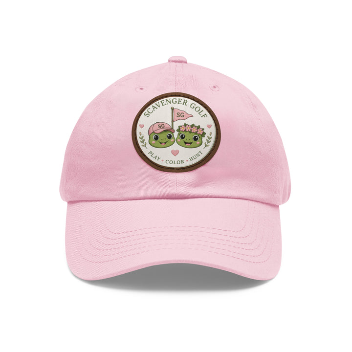 Lost Balls & Wildflowers Round Leather Patch Cap