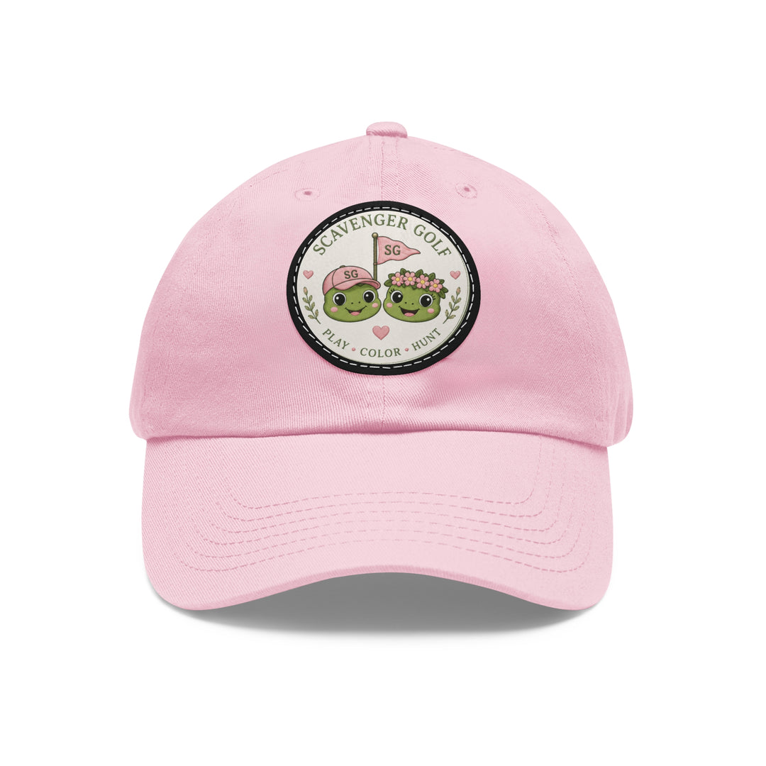 Lost Balls & Wildflowers Round Leather Patch Cap
