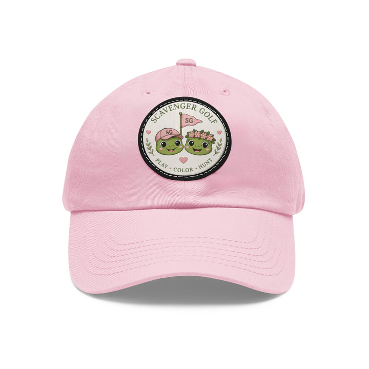 Lost Balls & Wildflowers Round Leather Patch Cap