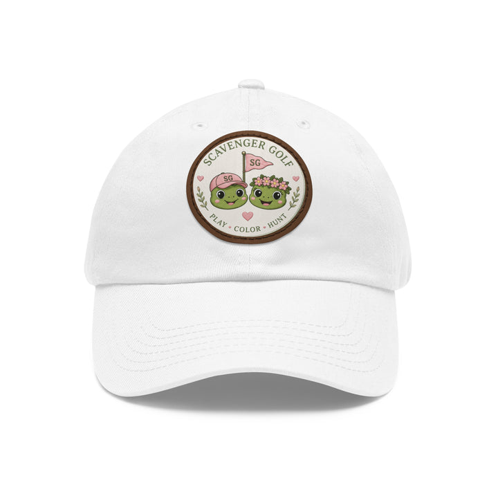 Lost Balls & Wildflowers Round Leather Patch Cap