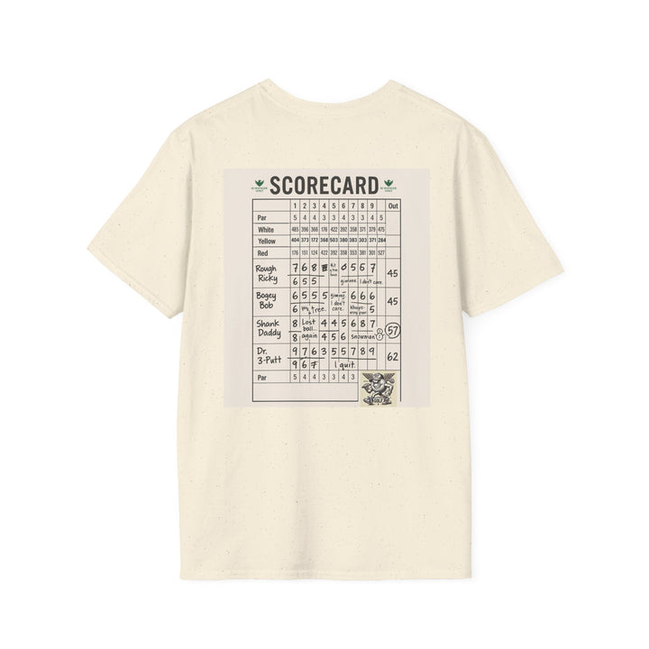 Scavenger Golf's “Son of a *+*+*!” Front 9 Disaster Club Unisex Soft style Tee