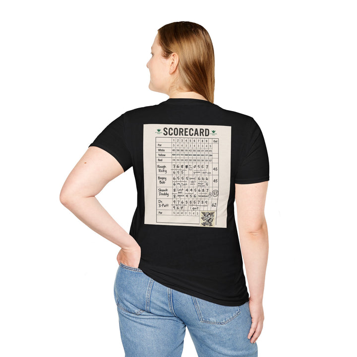 Scavenger Golf's “Son of a *+*+*!” Front 9 Disaster Club Unisex Soft style Tee