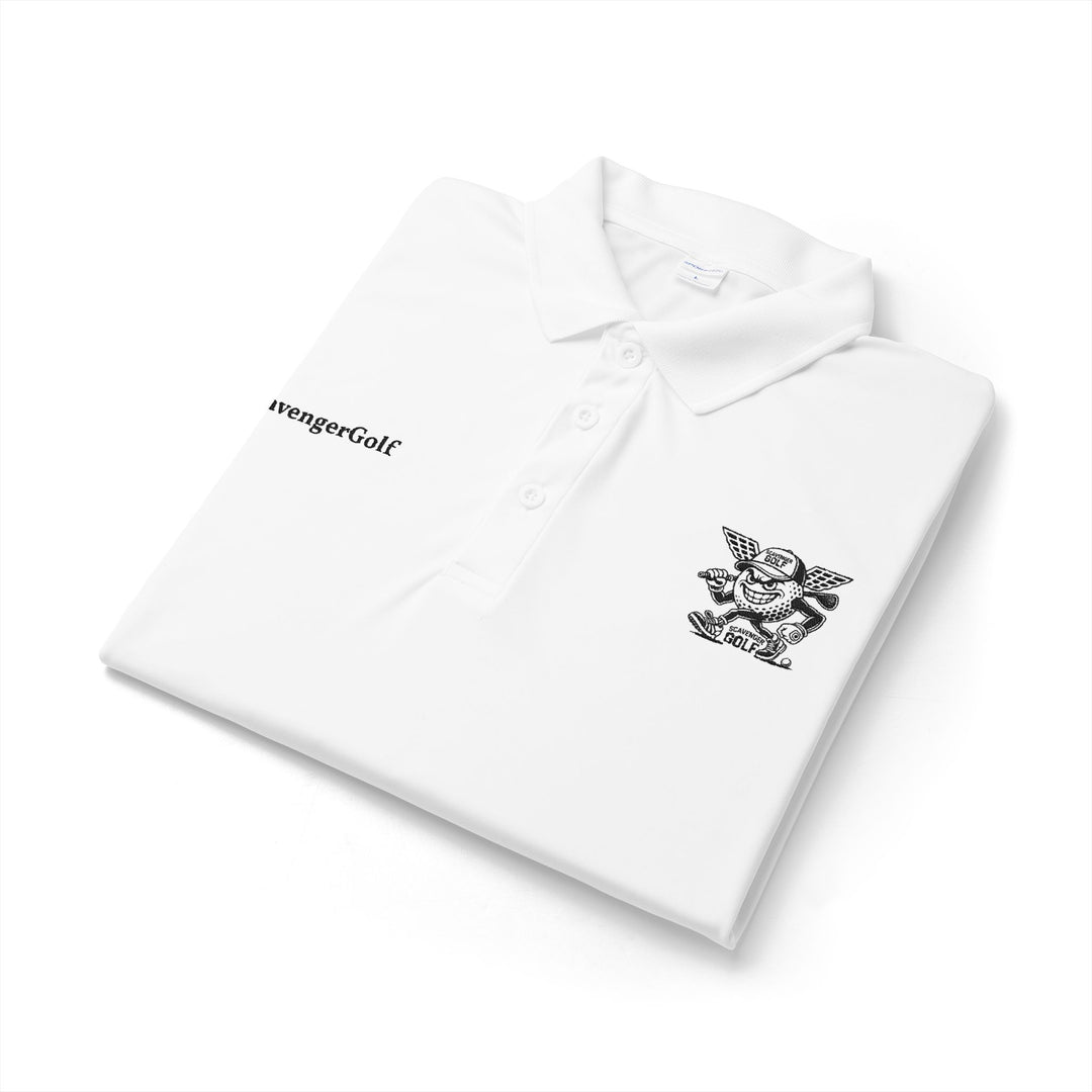 'Hazard Hank' Crest Embroidered Performance Polo by Scavenger Golf