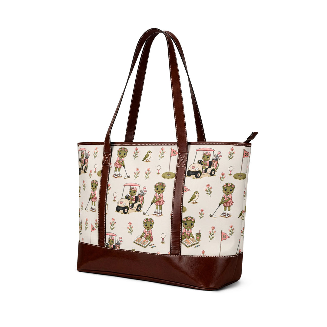 Lost Balls & Wildflowers Vintage Golf Tote Bag