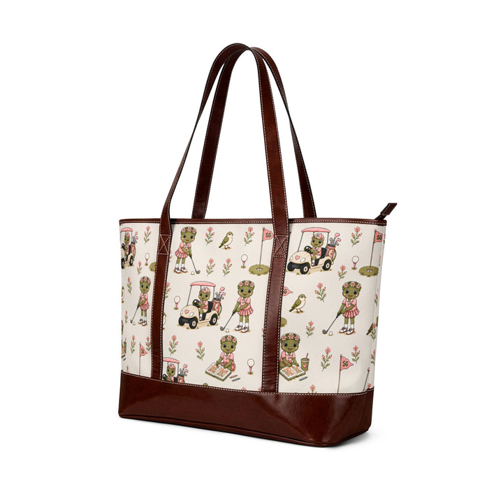 Lost Balls & Wildflowers Vintage Golf Tote Bag