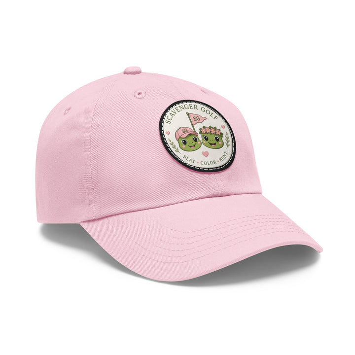 Lost Balls & Wildflowers Round Leather Patch Cap