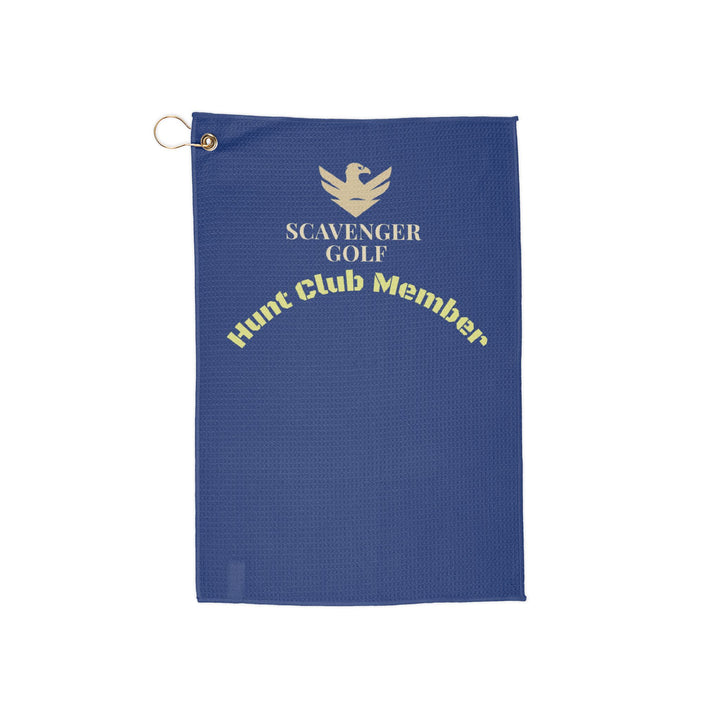 Blue Hunt Club Member Golf Towel | Scavenger Golf Microfiber, Absorbent, Compact
