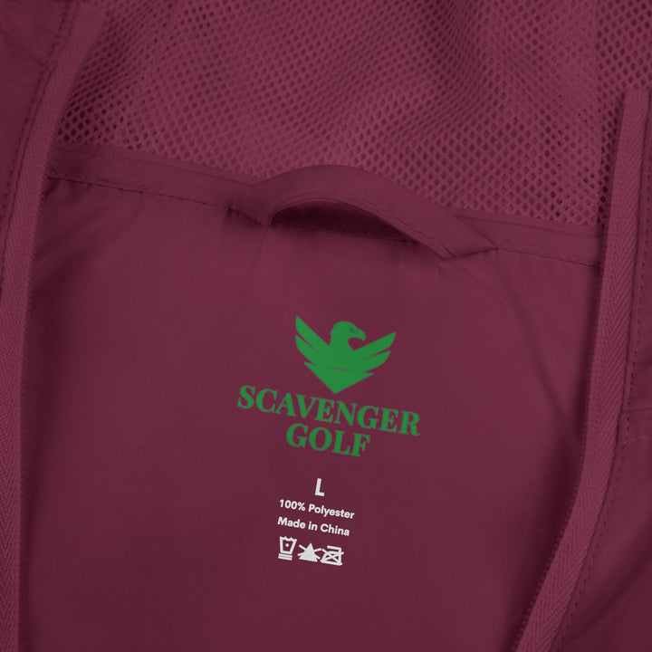 Scavenger Golf Hazard Hank Windbreaker Jacket — Minimal Classy Style Crest Chest Design