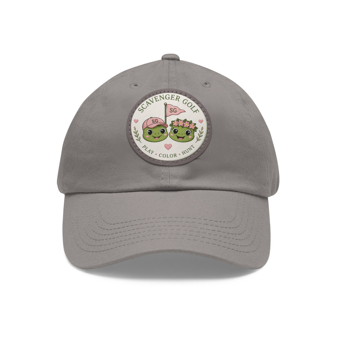 Lost Balls & Wildflowers Round Leather Patch Cap