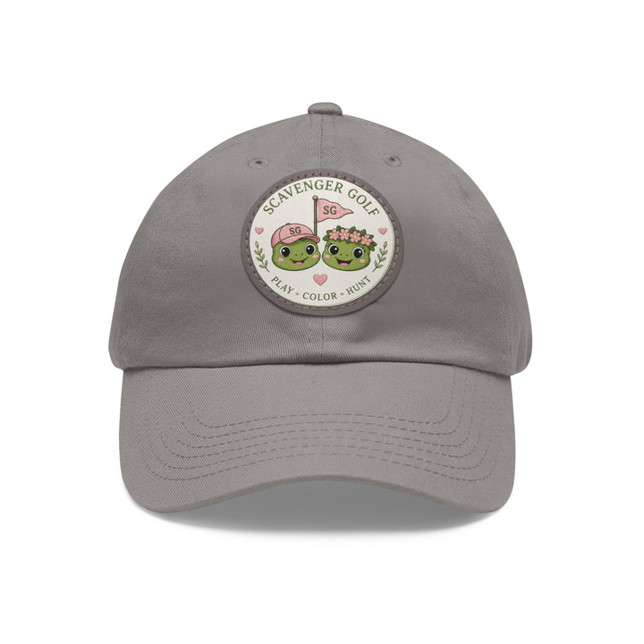 Lost Balls & Wildflowers Round Leather Patch Cap