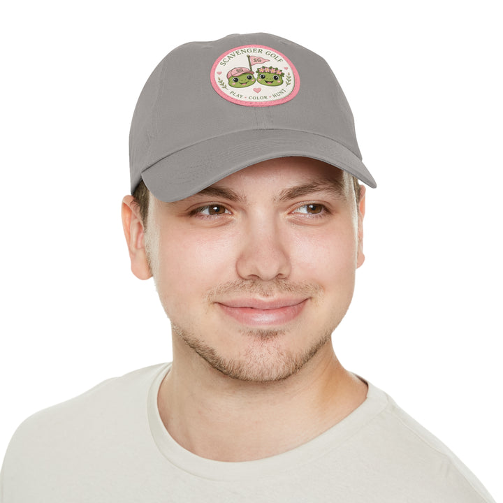 Lost Balls & Wildflowers Round Leather Patch Cap