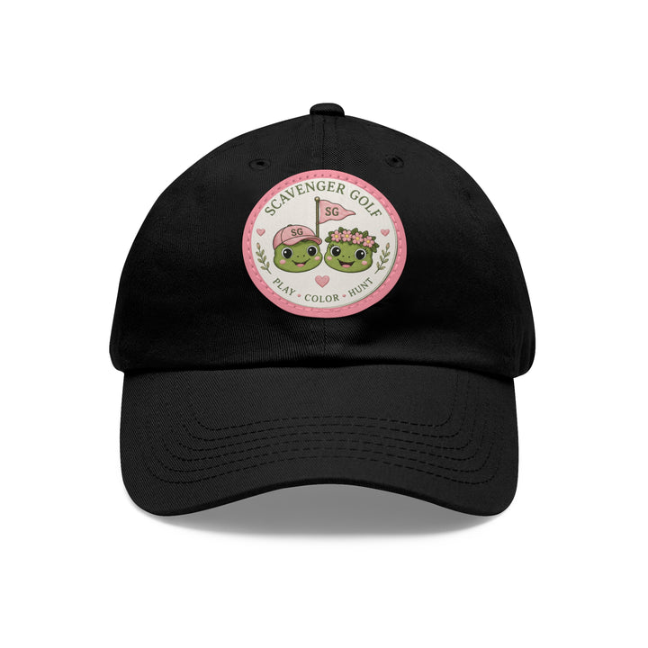 Lost Balls & Wildflowers Round Leather Patch Cap