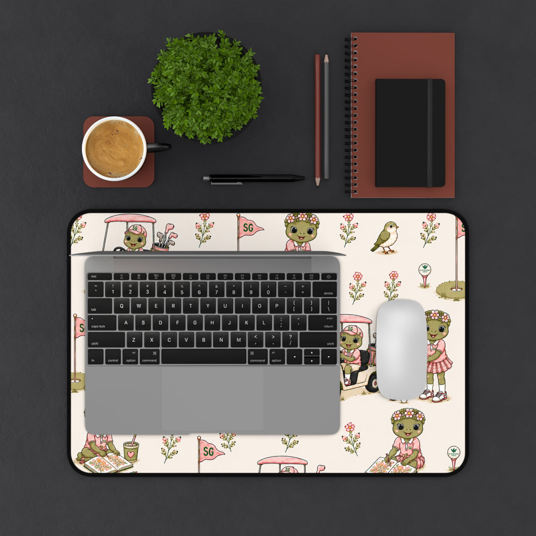Lost Balls & Wildflowers Desk Mat