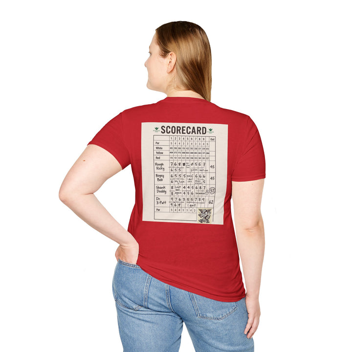 Scavenger Golf's “Son of a *+*+*!” Front 9 Disaster Club Unisex Soft style Tee