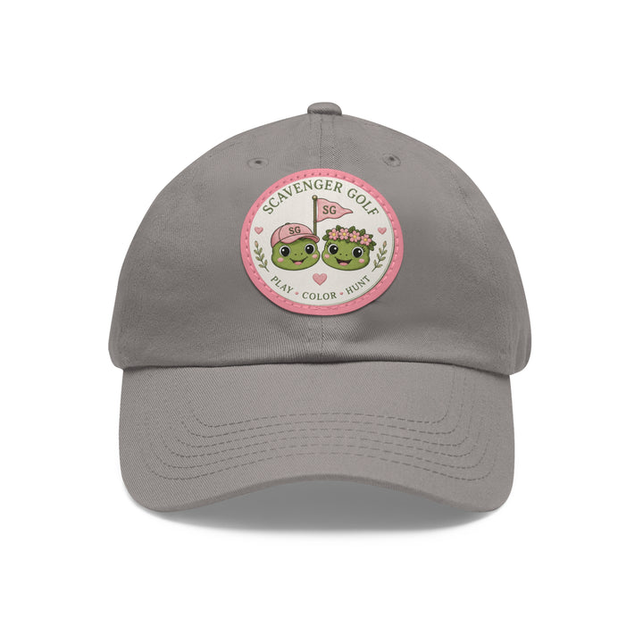 Lost Balls & Wildflowers Round Leather Patch Cap