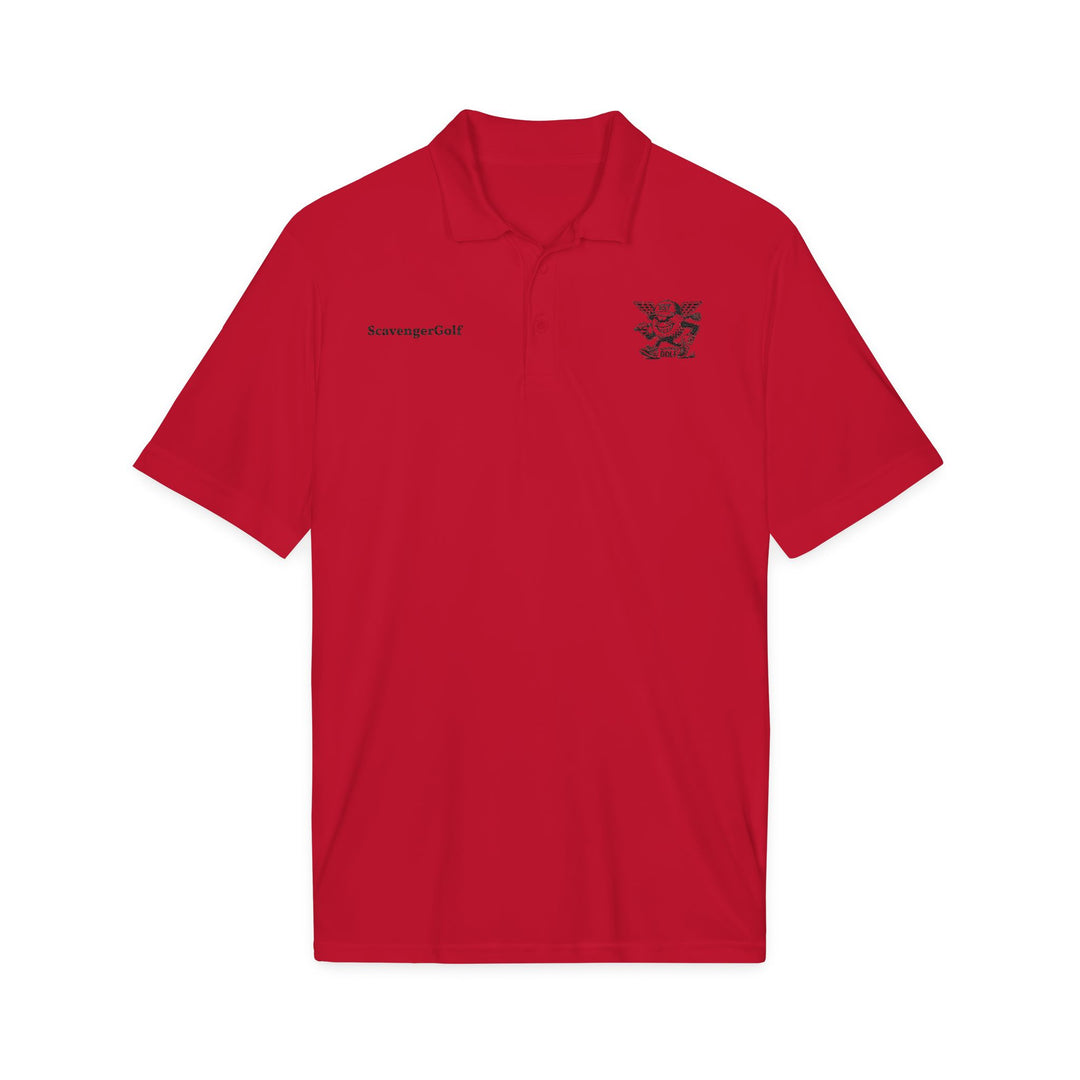'Hazard Hank' Crest Embroidered Performance Polo by Scavenger Golf