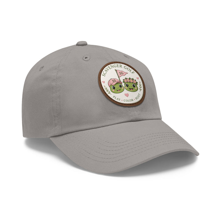 Lost Balls & Wildflowers Round Leather Patch Cap