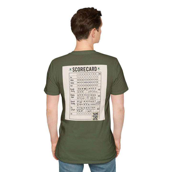 Scavenger Golf's “Son of a *+*+*!” Front 9 Disaster Club Unisex Soft style Tee