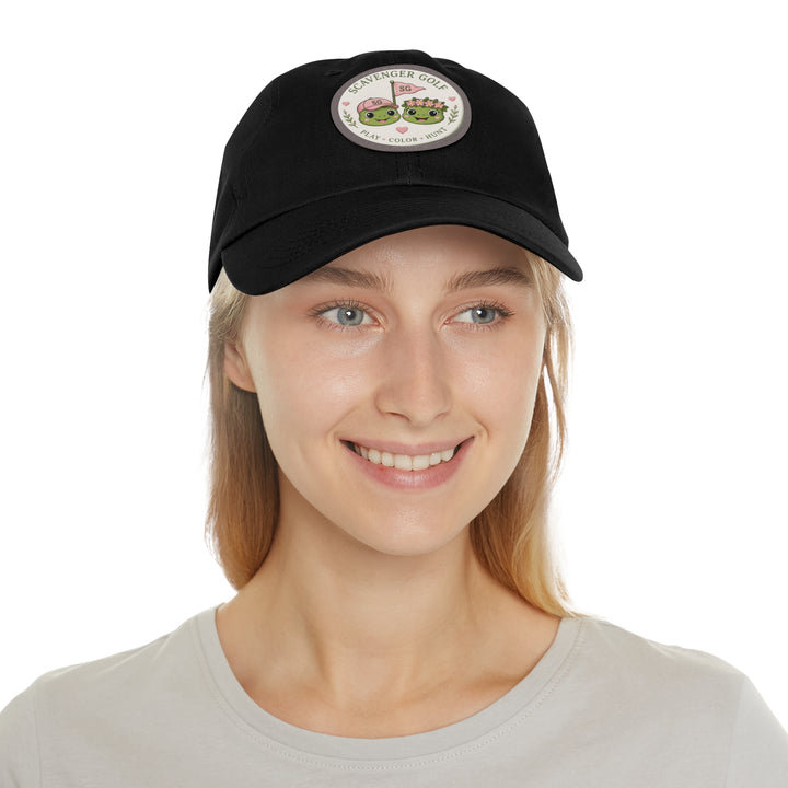 Lost Balls & Wildflowers Round Leather Patch Cap