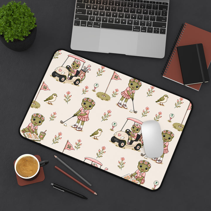Lost Balls & Wildflowers Desk Mat
