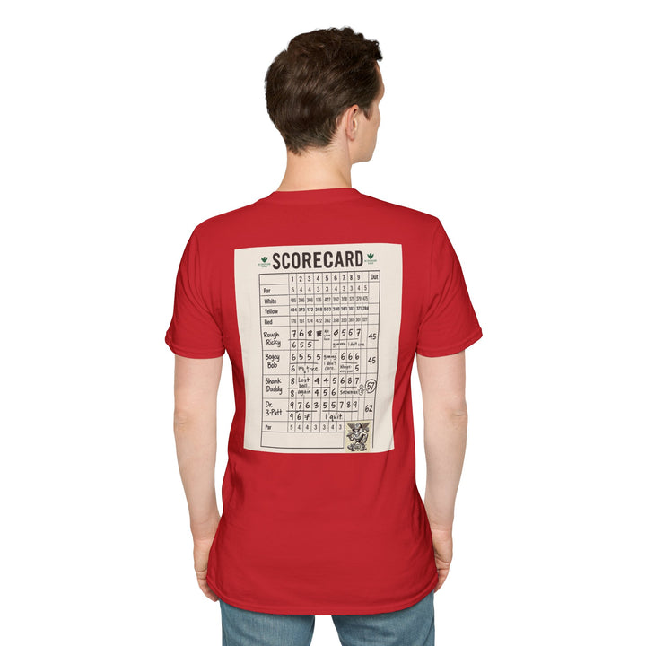 Scavenger Golf's “Son of a *+*+*!” Front 9 Disaster Club Unisex Soft style Tee