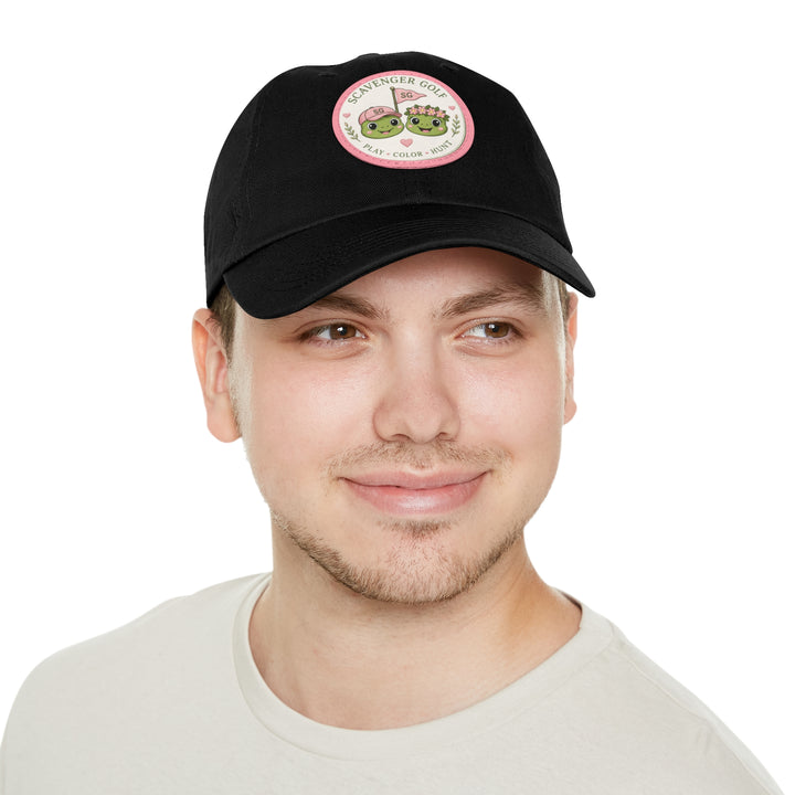 Lost Balls & Wildflowers Round Leather Patch Cap