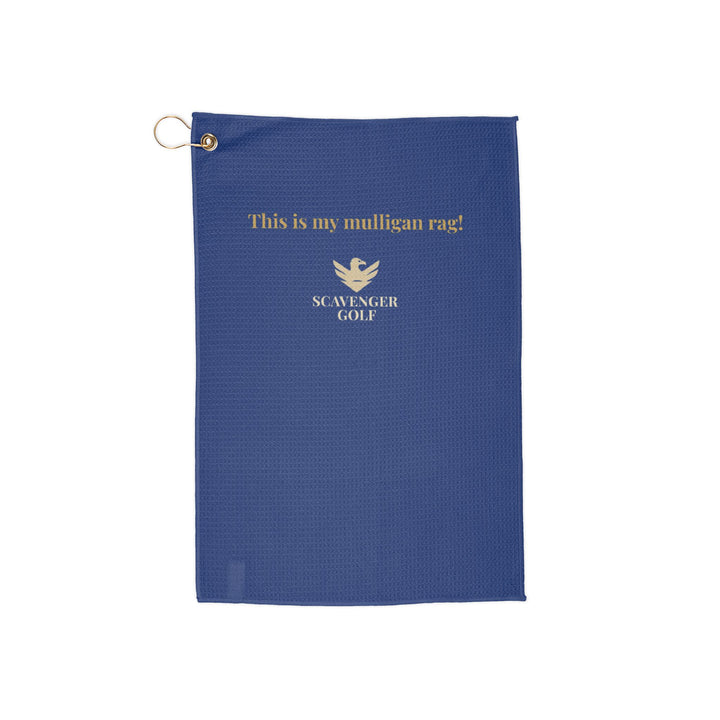 Blue Scavenger Golf Towel - This is my mulligan rag! Perfect for golfers who like to keep it clean.