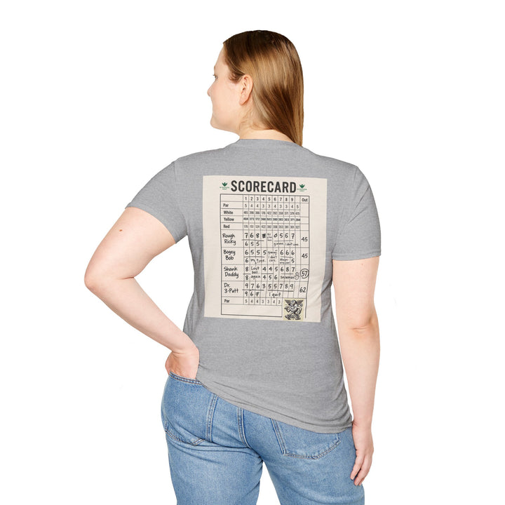 Scavenger Golf's “Son of a *+*+*!” Front 9 Disaster Club Unisex Soft style Tee