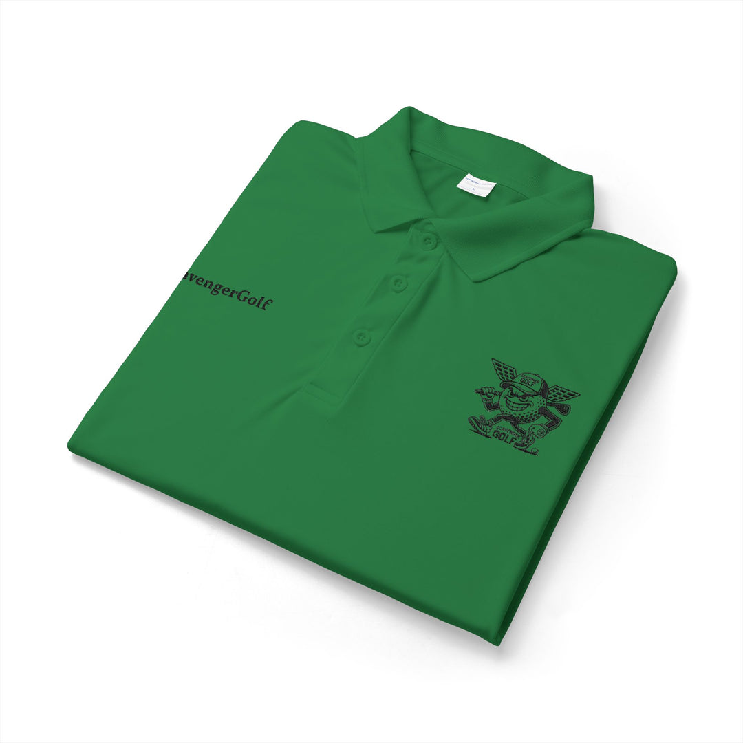 'Hazard Hank' Crest Embroidered Performance Polo by Scavenger Golf