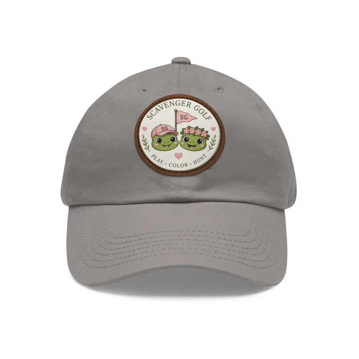 Lost Balls & Wildflowers Round Leather Patch Cap
