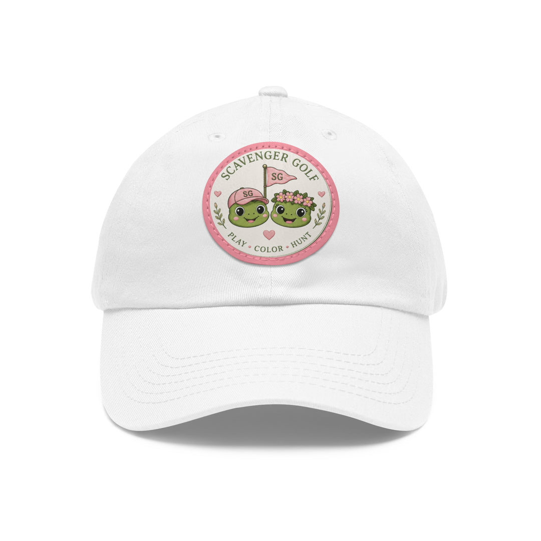 Lost Balls & Wildflowers Round Leather Patch Cap