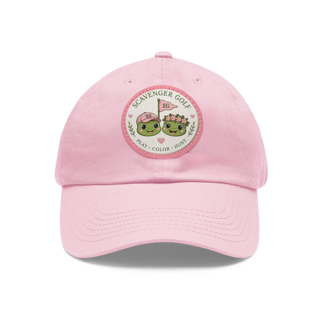 Lost Balls & Wildflowers Round Leather Patch Cap