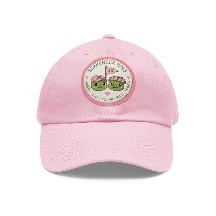 Lost Balls & Wildflowers Round Leather Patch Cap