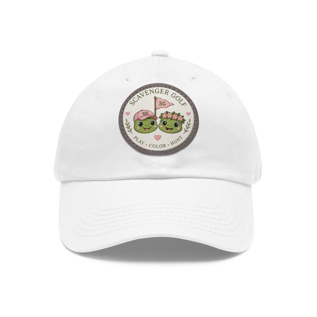 Lost Balls & Wildflowers Round Leather Patch Cap