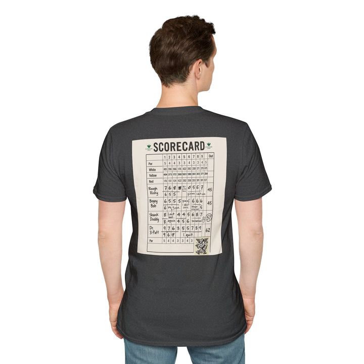 Scavenger Golf's “Son of a *+*+*!” Front 9 Disaster Club Unisex Soft style Tee