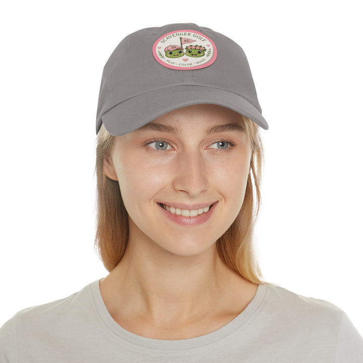 Lost Balls & Wildflowers Round Leather Patch Cap