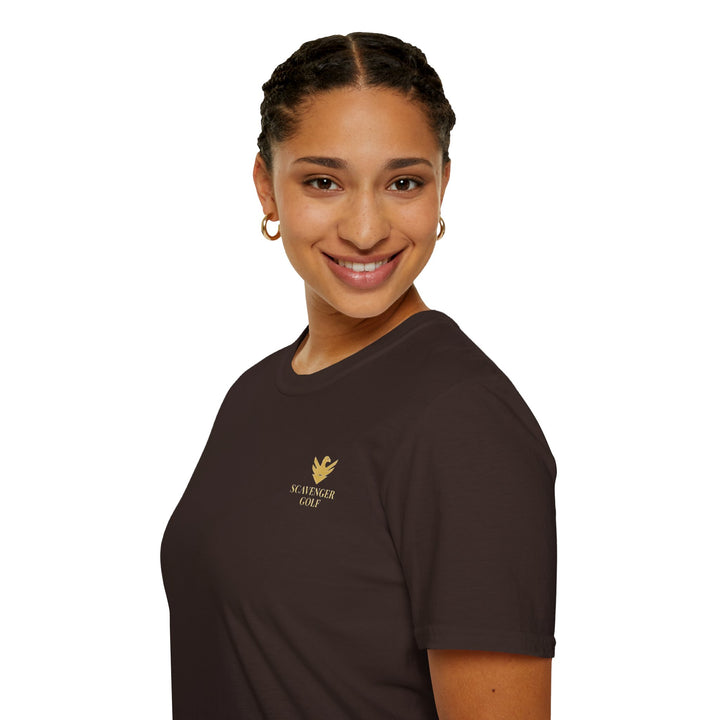 Scavenger Golf's “Son of a *+*+*!” Front 9 Disaster Club Unisex Soft style Tee