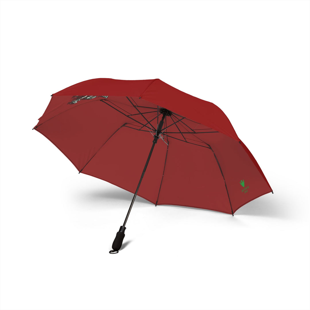Scavenger Golf Hazard Hank Compact Semi-Automatic Foldable Umbrella Travel-Ready Windproof Rain Umbrella (Burgundy)